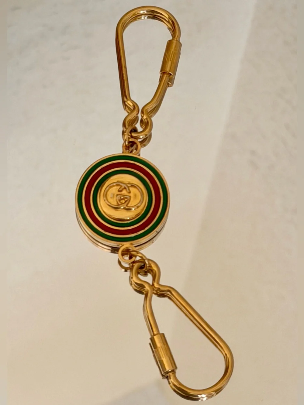 Gucci Double Valet Keychain Shelly Line / Web Stripe collection & Original Box